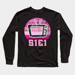 Pink Retro Long Sleeve T-Shirt